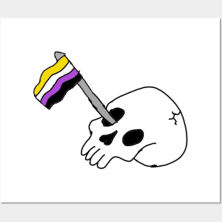 Nonbinary Skelly Posters and Art